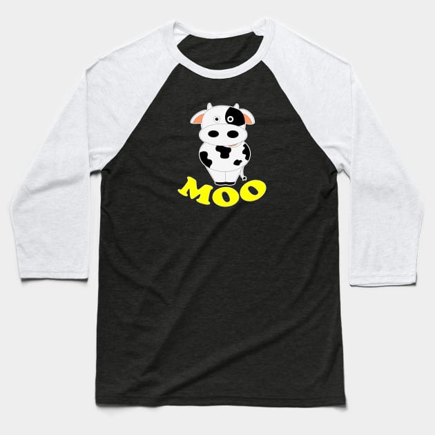 MOO! Baseball T-Shirt by scoffin